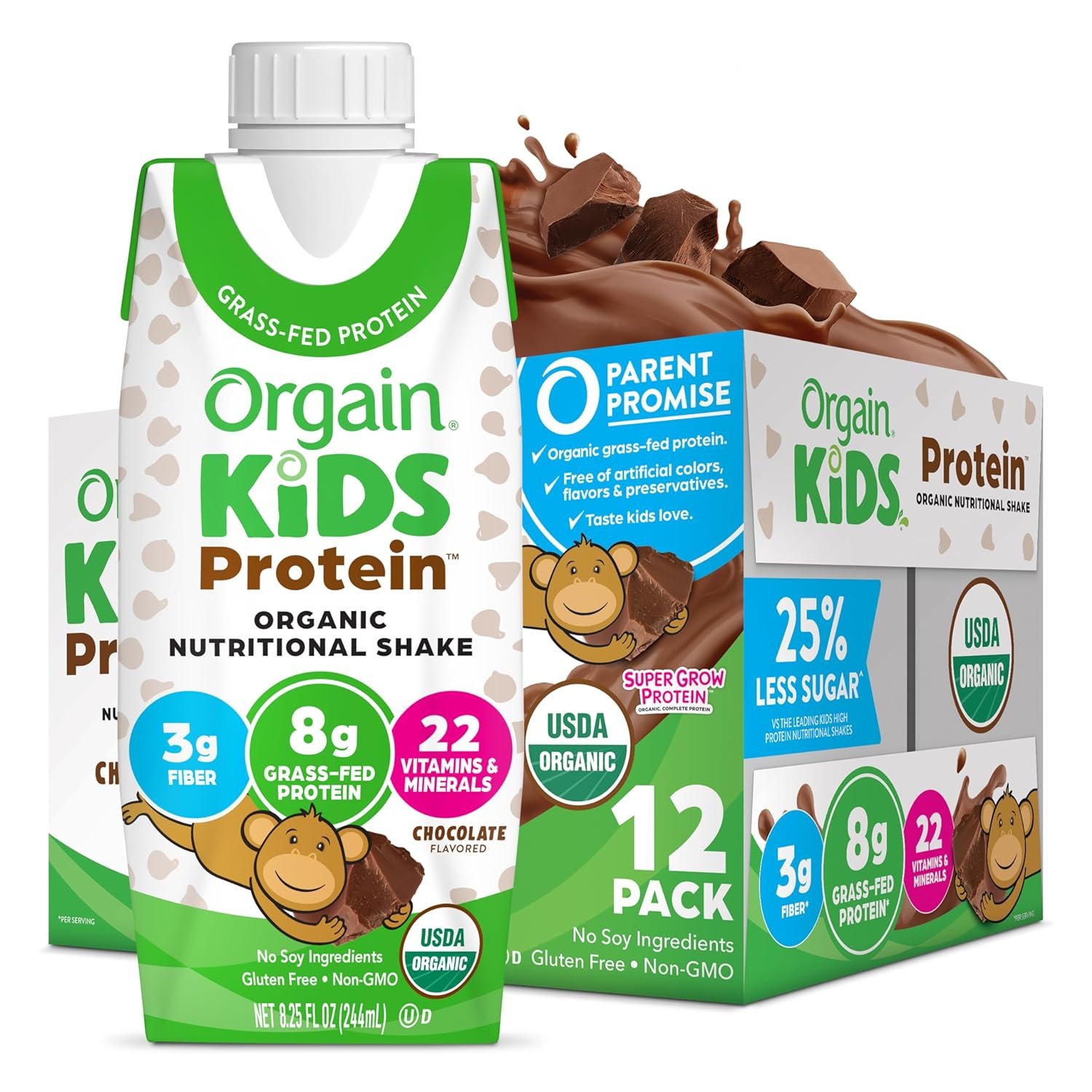 Orgain Organic Kids Nutritional Protein Shake, Chocolate - Epilson ...